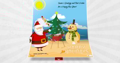 3D Christmas Pop Up Card Thumbnail Preview