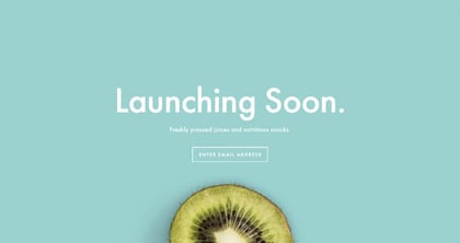 Gather emails before your launch using a Squarespace “Launching Soon” template