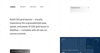 Build CSS Grid Layouts Visually – Webflow Thumbnail Preview