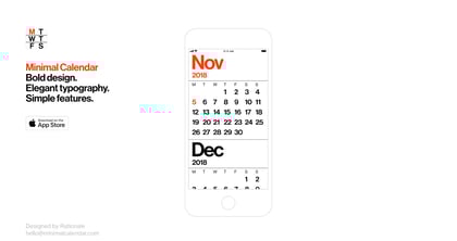 Minimal Calendar Thumbnail Preview