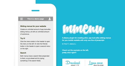 jQuery mmenu plugin Thumbnail Preview