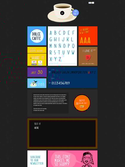 Dolce Caffè Font Thumbnail Preview