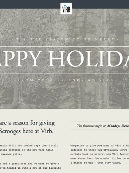 Happy Holidays from Virb Thumbnail Preview