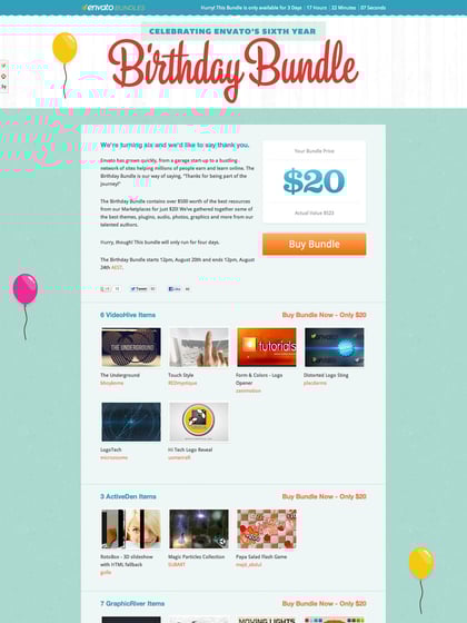 Envato Birthday Bundle 2012 Thumbnail Preview