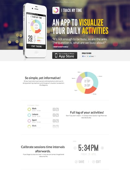 iTrackMyTime iPhone App Thumbnail Preview