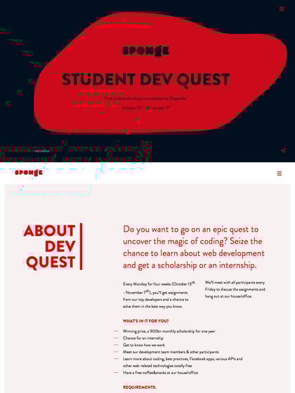 Sponge – Student Dev Quest Thumbnail Preview