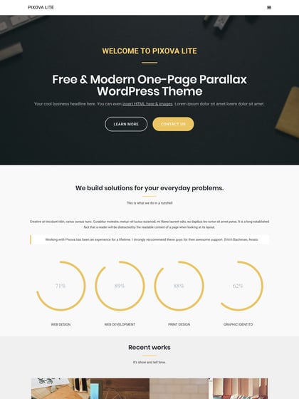 Pixova Lite Template Thumbnail Preview