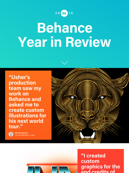 Behance 2015 Year in Review Thumbnail Preview