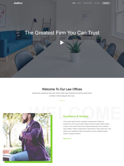 Justice Template Thumbnail Preview