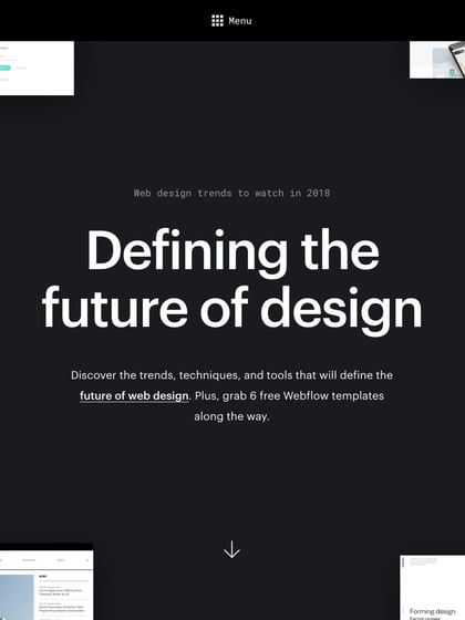 Webflow Design Trends 2018 Thumbnail Preview