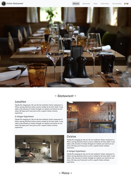 Ristorante Template Thumbnail Preview