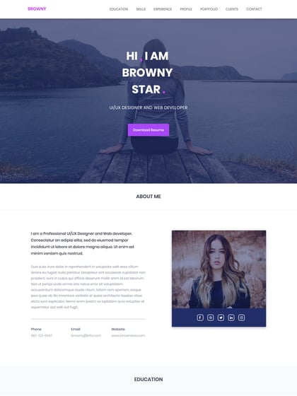 Browny Template Thumbnail Preview