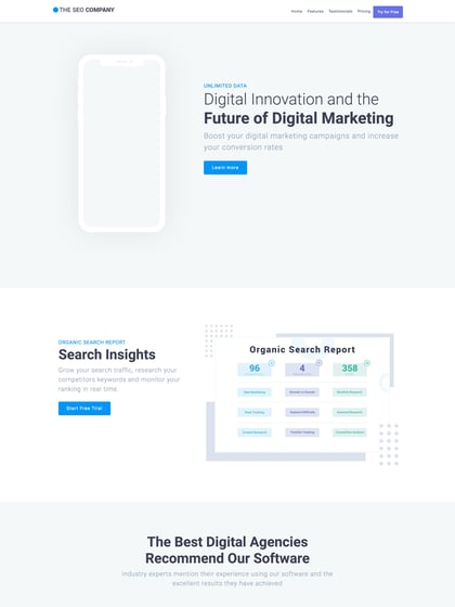 The SEO Company Template Thumbnail Preview