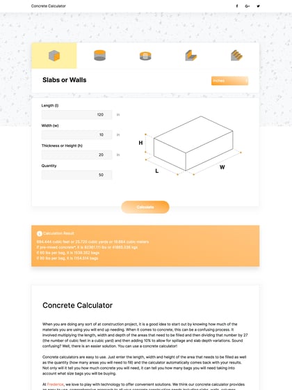 Concrete Calculator Thumbnail Preview