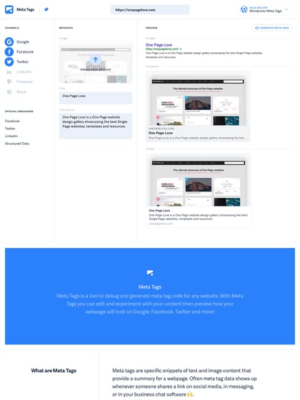 Meta Tags Thumbnail Preview