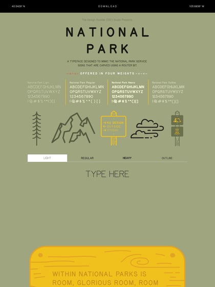 National Park Typeface Thumbnail Preview