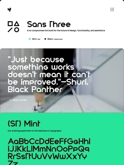 Sans Three Typeface Thumbnail Preview