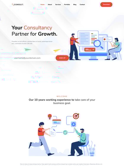 Consult Lite Template Thumbnail Preview