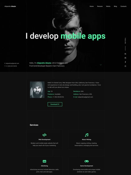 Cvio Template Thumbnail Preview