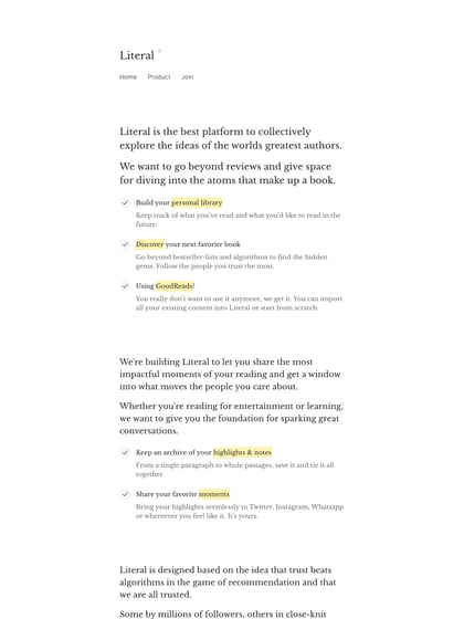 Literal Thumbnail Preview