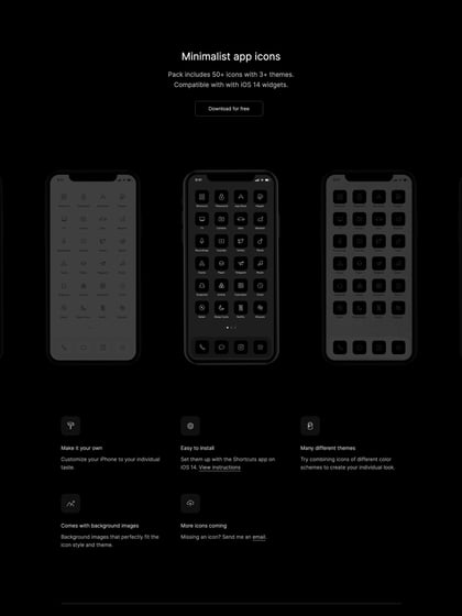 Minimalist iOS 14 Icons Thumbnail Preview