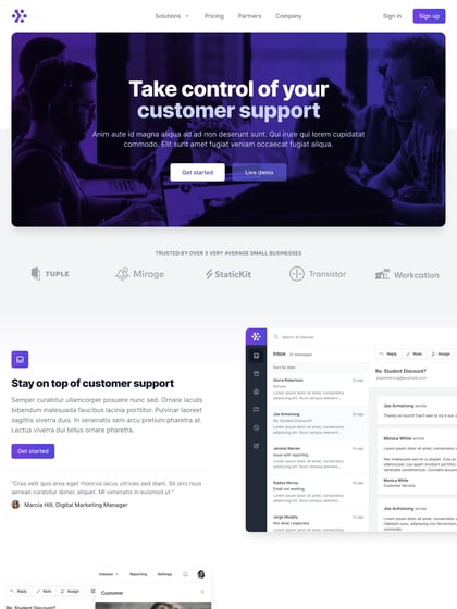 Tailwind UI – Marketing Page Template Thumbnail Preview