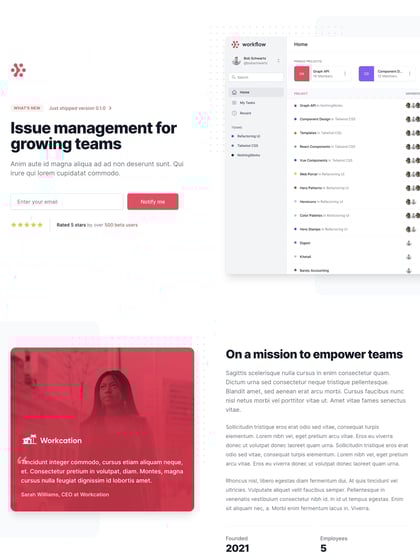 Tailwind UI – Marketing Page Template Thumbnail Preview