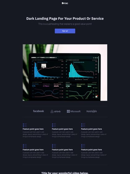 Dark Startup Template Thumbnail Preview