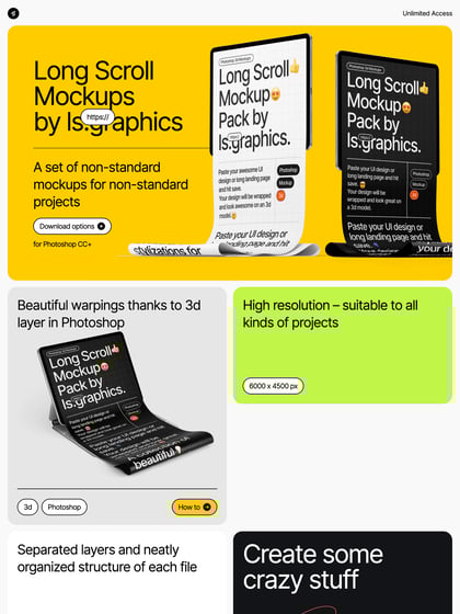 Long Scroll Mockups Thumbnail Preview