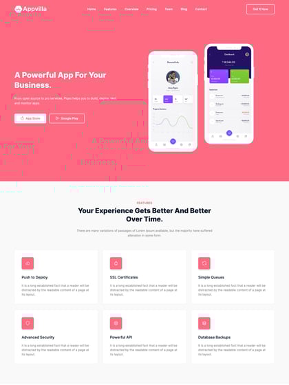 Appvilla Template Thumbnail Preview