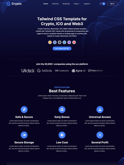 Crypto Template Thumbnail Preview