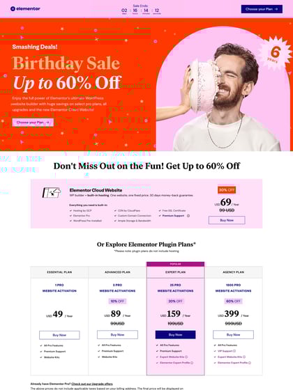 Elementor 6th Birthday Sale Thumbnail Preview