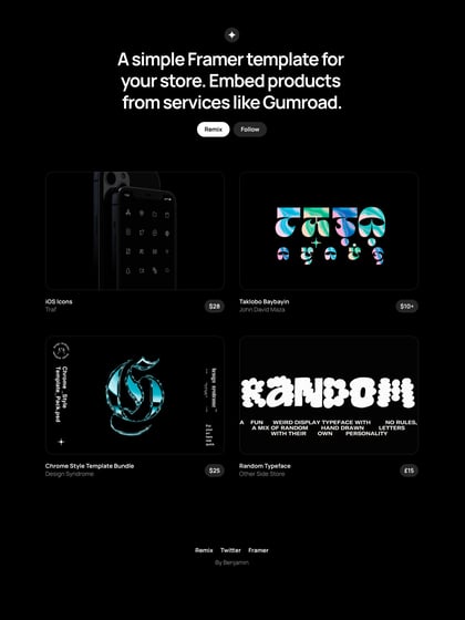 Gumroad Shop Template Thumbnail Preview