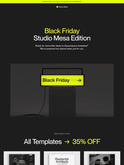 Studio Mesa Black Friday Thumbnail Preview