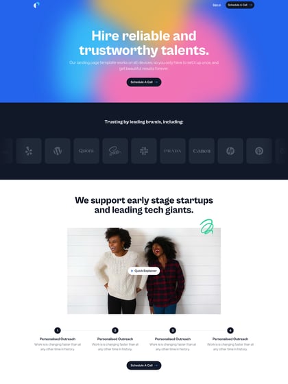 Talent Template Thumbnail Preview