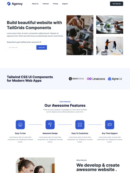 TailGrids Template Thumbnail Preview
