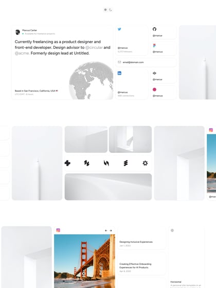 Horizontal Template Thumbnail Preview