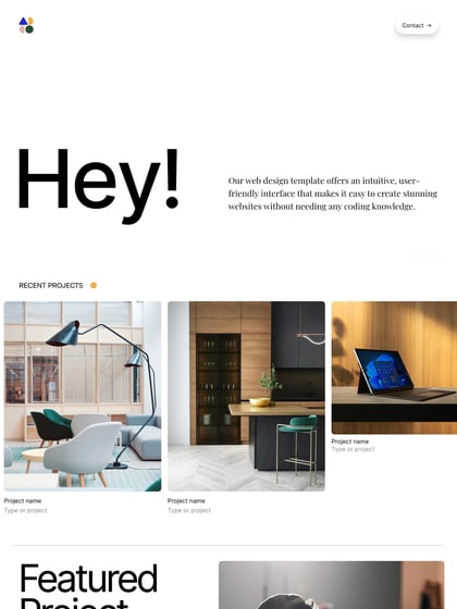Minimal Portfolio Template Thumbnail Preview