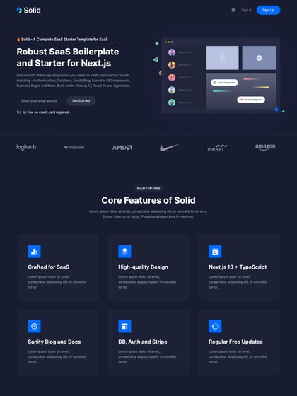 Solid – NextJS Template Thumbnail Preview