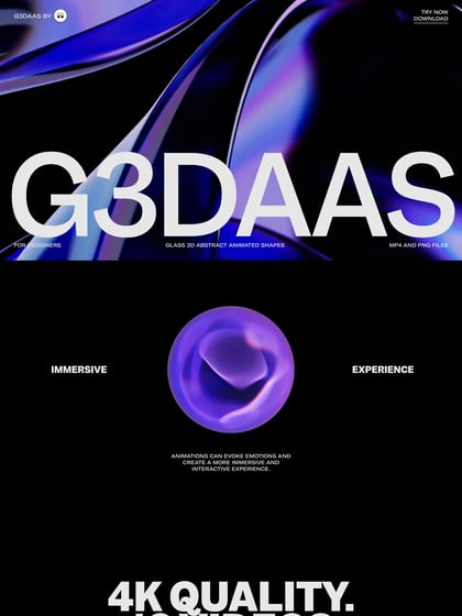 Glass 3D Shapes Thumbnail Preview