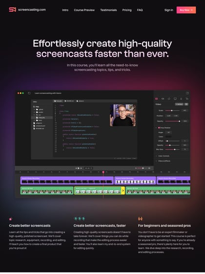 Screencasting Course Thumbnail Preview