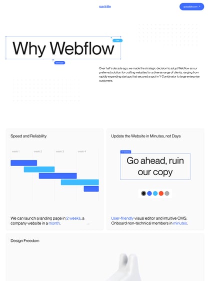 Saddle – Why Webflow Thumbnail Preview