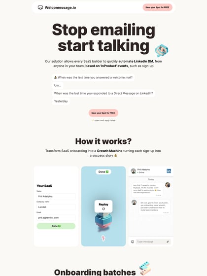 Welcomessage.io Thumbnail Preview