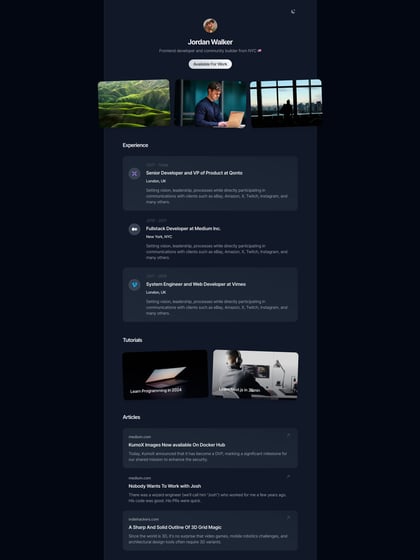 DevFolio Template Thumbnail Preview