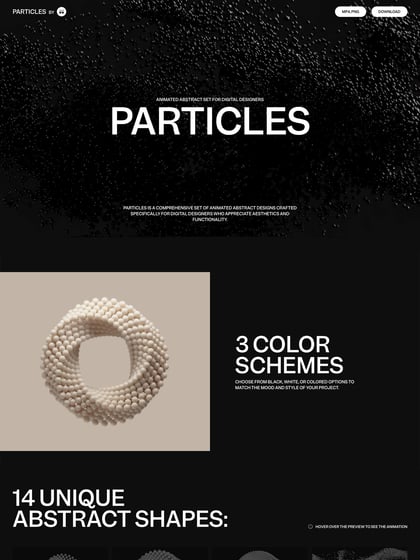 Particles 3D Animation Set Thumbnail Preview