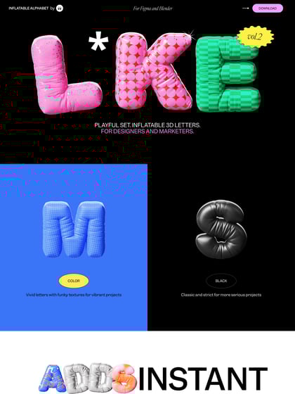 Inflatable 3D Letters Thumbnail Preview