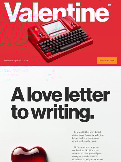 Freewrite Valentine Thumbnail Preview