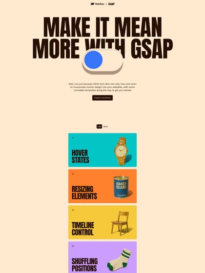 Learn GSAP Template Thumbnail Preview