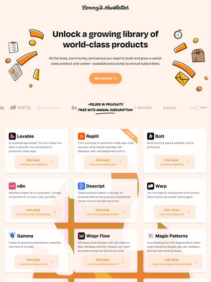 Lennyβs Newsletter Product Pass Thumbnail Preview