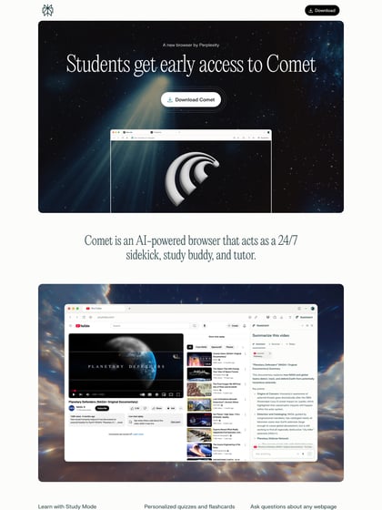 Comet – Student Access Thumbnail Preview